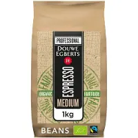 Douwe Egberts Espresso Organic en Fairtrade Medium Roast koffiebonen 1 kg