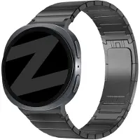 Bandz Titanium band ‘One Bead’ - Hoogwaardig titanium bandje geschikt voor Samsung Galaxy Watch 8 - 40mm / Galaxy Watch 8 - 44mm / Galaxy Watch 8 Classic - Inclusief inkort set (zwart)