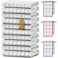 NatureMark 10-pack theedoeken 50 x 70 cm 100% katoen, antracietgrijs