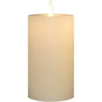 Anna's Collection Oplaadbare led kaars 7,5 x 12,5 cm | Wit | Bewegende vlam