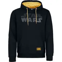Star Wars - Disney Trui met capuchon - A long Time ago in a Galaxy far away... - S tot XXL - voor Mannen - zwart-geel - Maat XL