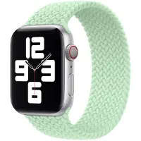 Apple Gevlochten solobandje voor de Watch | 44/45/46/49 mm - Maat 8 - Pistachio