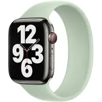 Apple Siliconen solobandje voor de Watch | 38/40/41/42 mm - Maat 1 - Mineral Green
