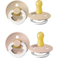 BIBS fopspeen set van 2 - VANILLA GLOW + BLUSH GLOW - Maat 2 - T2 Leeftijd: 6-18 maanden