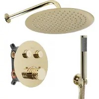 REA Inbouw Regendoucheset Lungo Diamond Gold+ Box
