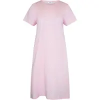 Gaubert Essential Dames Nachthemd Korte Mouw - Premium Gekamd Katoen - All-Over Print Dots & Hearts - Roze - Maat M - GB-6803