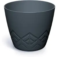 Prosperplast Bloempot Rond Areco Round 12cm ANTRACIET / 3 STUKS!