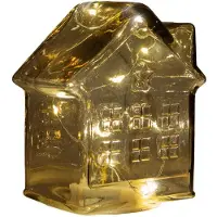 Coen Bakker LED Huisje Glas Amber H14cm Geel geel Glas Decoratief beeld of