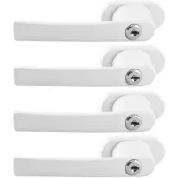 Malatec Raamknip - 4x - kunststof - metaal - wit - 13 x 2 cm - ramen afsluiten
