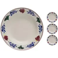 Boerenbont diep eetbord 23cm set van 4 stuks