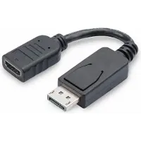 ASSMANN Electronic DisplayPort-adapter / Converter - DP - HDMI Type A St/Bu 0.15m, met interlock, DP 1.1a comp.