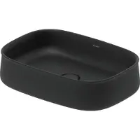 Duravit Zencha - Opzetwastafel 55x39 cm, zonder overloop, DuraCeram, WonderGliss, antraciet mat 23735513791