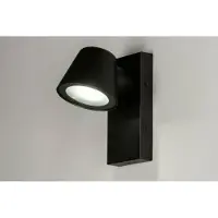 Lumidora Wandlamp 30899 - Voor buiten - GU10 - 4.0 Watt - 380 Lumen - 2700 Kelvin - Zwart - Metaal - Buitenlamp - IP44 - Met Sensor