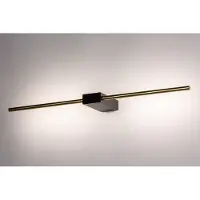 Lumidora Wandlamp 74629 - Voor binnen - CHANDLER - Ingebouwd LED - 6.0 Watt - 600 Lumen - 2700 Kelvin - Zwart - Goud - Messing (kleur) - Metaal - Badkamerlamp