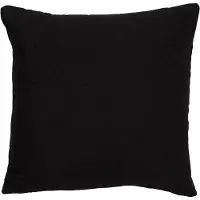 Dutch decor - LINN - Sierkussen 45x45 cm - 100% linnen - effen kleur - Raven - zwart