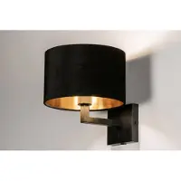 Lumidora Wandlamp 30910 - Voor binnen - SIENA - E27 - Zwart - Goud - Metaal