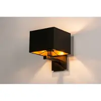 Lumidora Wandlamp 74590 - Voor binnen - ADELAIDE - E14 - Zwart - Goud - Metaal