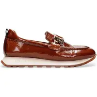 Hispanitas Dames Bruine leren casual loafers (39), Leer, 3 tot 5 cm, Geen HI243621