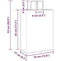 vidaXL Papieren zakken 250 st met hengsels 32x17x44 cm wit