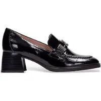 Hispanitas Dames Zwarte leren hakken (40), Leer, 3 tot 5 cm, Geen, Casual HI243590