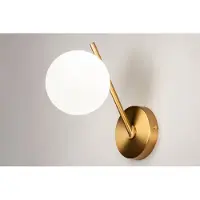 Lumidora Wandlamp 74259 - Voor binnen - GIO - G9 - Goud - Messing (kleur) - Metaal - Badkamerlamp