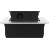Livolo  | Zilver | 2 | Pop-Up Stekkerdoos | Push | Inbouw | France |
