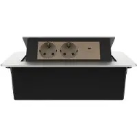 Livolo Stekkerdoos | Pop-Up | Zilver | 3 | Wandcontactdoos | USB-C | Inbouw