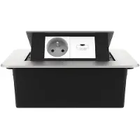 Livolo  | Zilver | 2 | Pop-Up Stekkerdoos | Push | Inbouw | France |