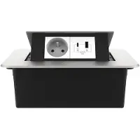 Livolo  | Zilver | 2 | Pop-Up Stekkerdoos | Push | Inbouw | France |
