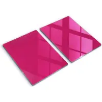 Wallfluent Glazen Snijplanken - Roze Snijplanken Glas - 2 stucks 40 cm x 52 cm - Donkerroze Snijplanken van Glas - Glazen Snijplank - Decoratieve Glazen Snijplank - Glazen Snijplank met Antislip