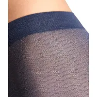 Falke Slick Skin gedessineerd materiaal half ondoorzichtig 40 DEN panty dames blauw - maat S