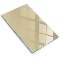 Wallfluent Glazen Snijplanken - Beige Snijplanken Glas - 30 cm x 52 cm - Beige Snijplanken van Glas - Hittebestendige Glazen Snijplank - Decoratieve Glazen Snijplank - Glazen Snijplank met Antislip