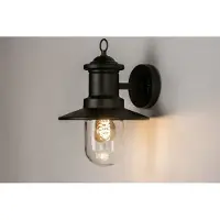 Lumidora Wandlamp 74242 - Voor buiten - NAPOLI - E27 - Zwart - Metaal - Buitenlamp - IP44