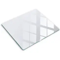 Wallfluent Glazen Snijplanken - Wit Snijplanken Glas - 60 cm x 52 cm - Wit Snijplanken van Glas - Glazen Keukenplank - Snijplank van Glas met Print - Antislip Keuken Snijplank Glas