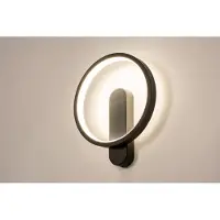 Lumidora Wandlamp 74535 - Voor binnen - AYLA - Ingebouwd LED - 6.0 Watt - 540 Lumen - 2700 Kelvin - Zwart - Metaal - Met dimmer - Badkamerlamp
