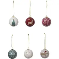Vertbaudet Set van 6 3D-kerstballen