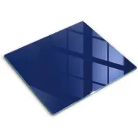 Wallfluent Glazen Snijplanken - Blauw Snijplanken Glas - 60 cm x 52 cm - Donkerblauw Snijplanken van Glas - Glazen Serveerplank - Hygiënische Snijplank van Glas - Antislip Hakplank van Glas