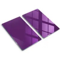 Wallfluent Glazen Snijplanken - Paars Snijplanken Glas - 2 stucks 30 cm x 52 cm - Donkeroranje Snijplanken van Glas - Glazen Hakplank - Design Glazen Snijplank Keuken - Antislip Glazen Serveerplank