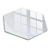 Wallfluent Glazen Snijplanken - Wit Snijplanken Glas - h40 cm - Wit Snijplanken van Glas - Glazen Hakplank - Hygiënische Snijplank van Glas - Antislip Hakplank van Glas