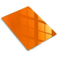 Wallfluent Glazen Snijplanken - Oranje Snijplanken Glas - 40 cm x 52 cm - Oranje Snijplanken van Glas - Glazen Serveerplank - Hygiënische Snijplank van Glas - Antislip Hakplank van Glas