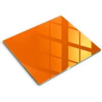 Wallfluent Glazen Snijplanken - Oranje Snijplanken Glas - 60 cm x 52 cm - Oranje Snijplanken van Glas - Snijplank van Glas - Hygiënische Snijplank van Glas - Antislip Hakplank van Glas