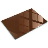 Wallfluent Glazen Snijplanken - Bruin Snijplanken Glas - 80 cm x 52 cm - Bruin Snijplanken van Glas - Glazen Keukenplank - Decoratieve Glazen Snijplank - Glazen Snijplank met Antislip