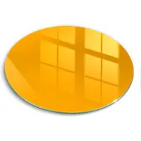 Wallfluent Glazen Snijplanken - Donkergeel Snijplanken Glas - 30fi cm - Donkergeel Snijplanken van Glas - Glazen Serveerplank - Design Glazen Snijplank Keuken - Antislip Glazen Serveerplank
