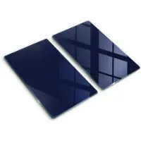 Wallfluent Glazen Snijplanken - Marine Snijplanken Glas - 2 stucks 30 cm x 52 cm - Marine Snijplanken van Glas - Glazen Keukenplank - Snijplank van Glas met Print - Antislip Keuken Snijplank Glas