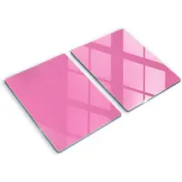 Wallfluent Glazen Snijplanken - Roze Snijplanken Glas - 2 stucks 40 cm x 52 cm - Roze Snijplanken van Glas - Glazen Hakplank - Decoratieve Glazen Snijplank - Glazen Snijplank met Antislip