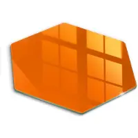 Wallfluent Glazen Snijplanken - Oranje Snijplanken Glas - h40 cm - Oranje Snijplanken van Glas - Keuken Snijplank Glas - Design Glazen Snijplank Keuken - Antislip Glazen Serveerplank