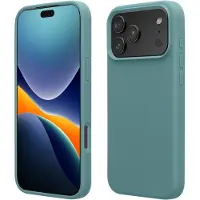Kwmobile telefoonhoesje geschikt voor Apple iPhone 17 Pro - Hoesje met siliconen coating - Smartphone case in antieksteen