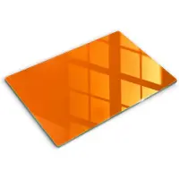Wallfluent Glazen Snijplanken - Oranje Snijplanken Glas - 80 cm x 52 cm - Oranje Snijplanken van Glas - Glazen Hakplank - Snijplank van Glas met Print - Antislip Keuken Snijplank Glas