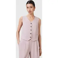AllSaints Aleida Tri Waistcoat Mauve Chalk Pink Maat: 4 | Gilets Outlet | Dames | Roze