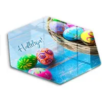 Wallfluent Glazen Snijplanken - Paas Alleluia! Snijplanken Glas - h40 cm - Veelkleurig Snijplanken van Glas - Glazen Hakplank - Glazen Snijplank Voor Keuken - Antislip Glazen Snijplank